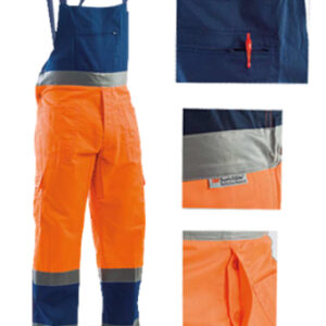 orange blue summer bib pant